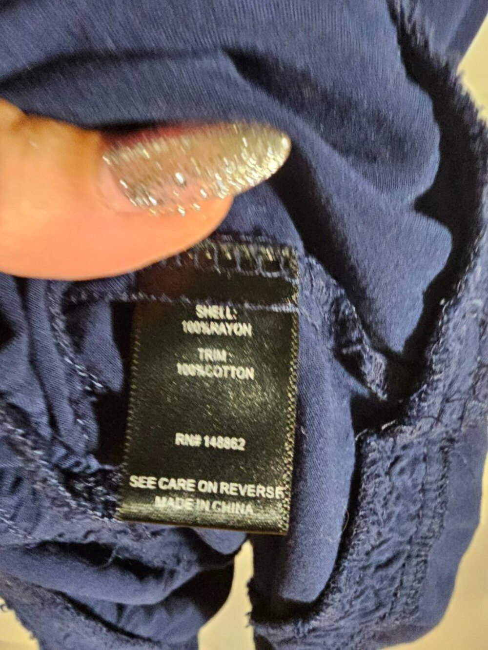 Torrid navy mini cami dress. Size 1 - Picture 5 of 6